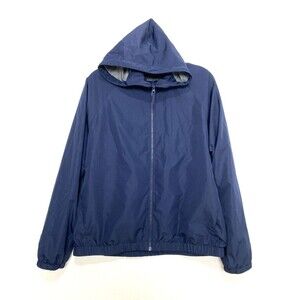 Uniqlo Hooded Parka Size M Navy Blue Women Full Zip Long Sleeve Water Repellent